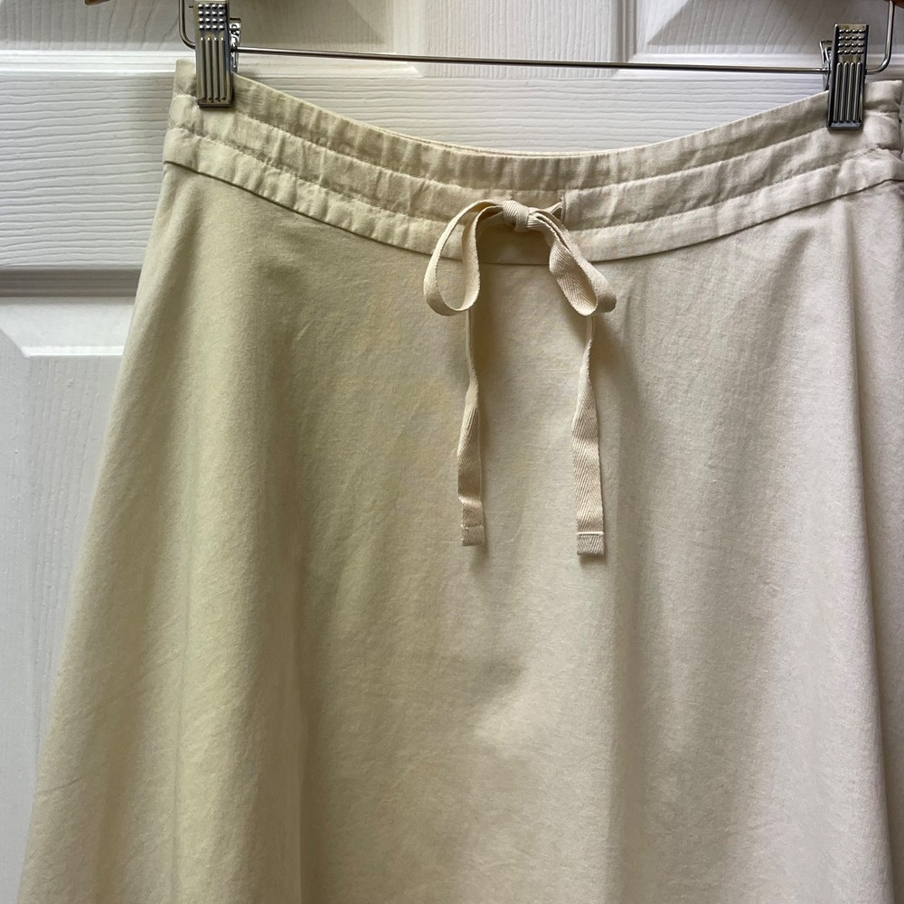 Vintage Banana Republic Women's Sz 2 Drawstring Knee Length Eyelet Trim Skirt - Picture 1 of 16